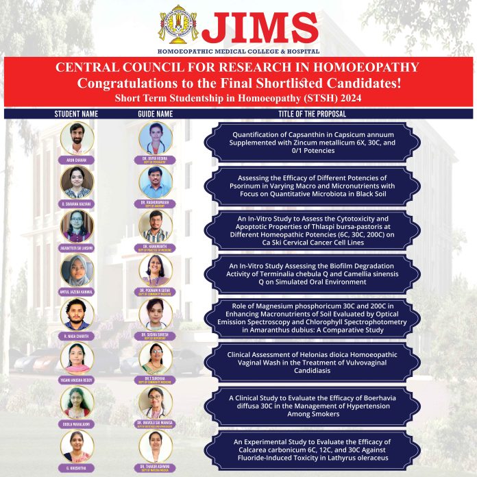 Exciting News! 8 JIMS Students Selected for Research Excellence!